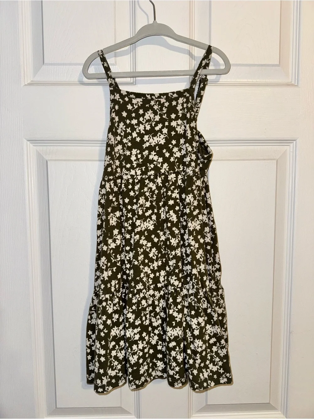 GAP Olive Green Floral Tiered Dress